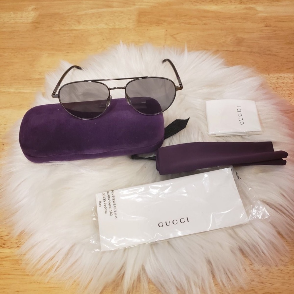 Authentic Gucci Aviators Gray